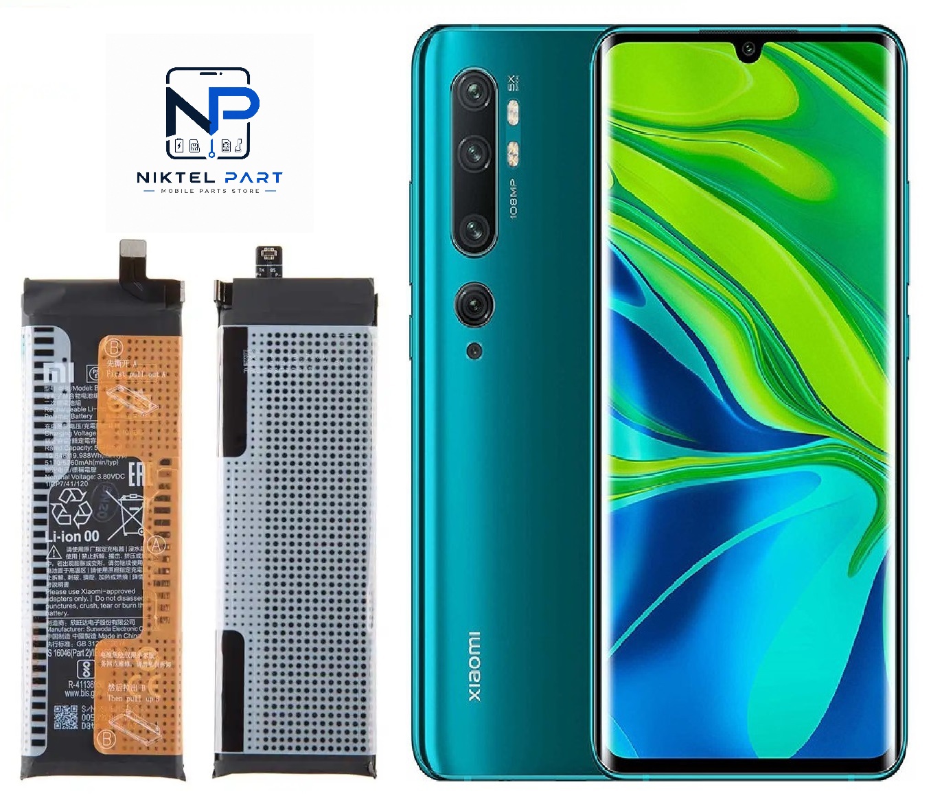 باتری شیائومیMi Note 10 Pro مدل BM52 اورجینال گارانتی یکساله (حتی بادکردگی) ارسال سریع از نیکتل پارت کرج